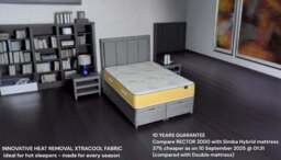 Sleep Harvester - RECTOR 2000 XTRACOOL Pocket Sprung Mattress UK - Hot Sleepers - Small Double (120 x 190 cm) / Very firm (for stomach and back sleepers) / No - thumbnail 3