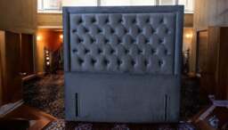 Sleep Harvester - KIM Chesterfield Headboard - Deep Button Tufted UK - Super King (180 x 200 cm) / Marble Oatmeal - thumbnail 3