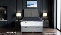 Sleep Harvester - CHARM 2000 Luxury Bamboo Hybrid Mattress - UK Cool Wool - Super King (180 x 200 cm) / Firm / No