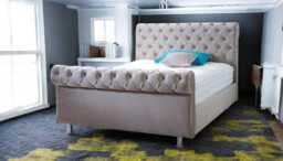 Sleep Harvester - DIANA Chesterfield Bed Frame - Scrolled Design UK - Super King / Marble Stone - thumbnail 2