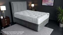 Sleep Harvester - LEONORE 1000 Bamboo Ergopaedic® Mattress - Duo Feel Ortho UK - Euro Double (140 x 200 cm) / Yes (+£45) - thumbnail 2