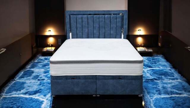 Sleep Harvester - CALORIS Ottoman End Opening Storage Bed - Upholstered UK - King (150 x 200 cm) / No / Coniston Almond - image 1