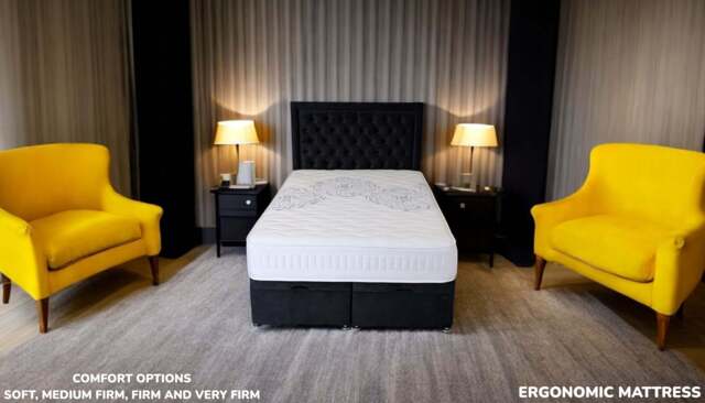 SCHOLAR 1500 Medical Memory Mattress - UK Therapeutic, Euro Double (140 x 200 cm) / Soft / No