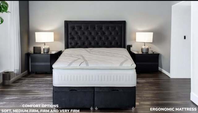 PROVOKE 2000 Pillow Top Mattress - UK Premium Cooling, King (150 x 200 cm) / Very firm / Yes (+£45)