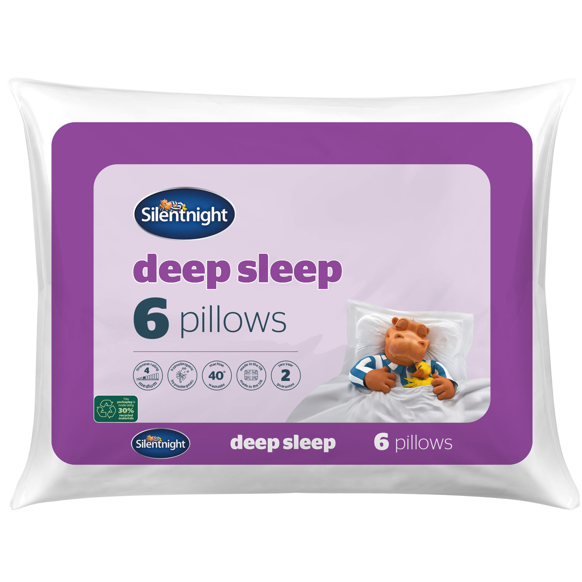 Silentnight Deep Sleep Pillow - 6 Pack