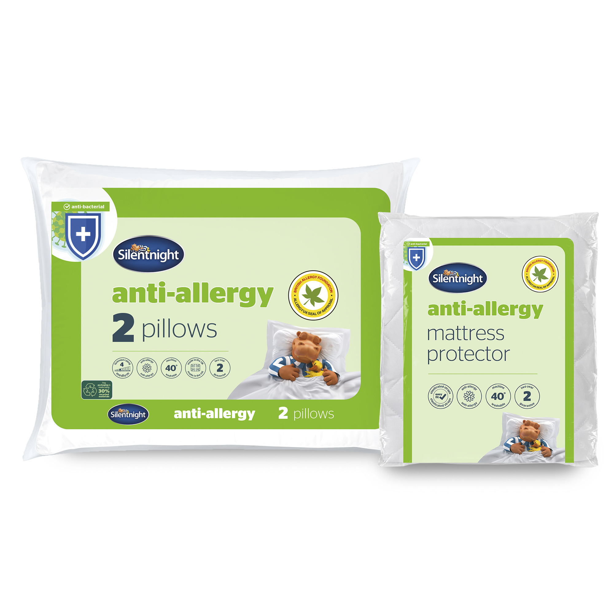 Silentnight Anti-Allergy Pillow & Mattress Protector Bundle