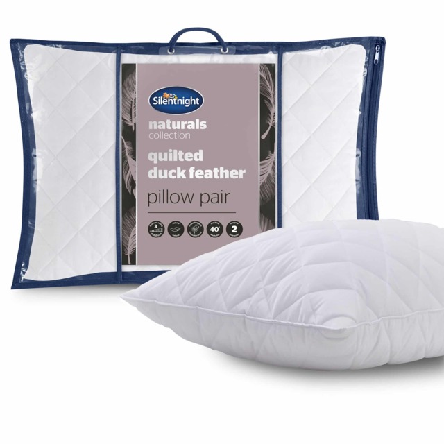 Silentnight Quilted Duck Feather Pillow - image 1