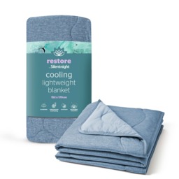 Silentnight Restore Cooling Lightweight Blanket - Blue - thumbnail 2