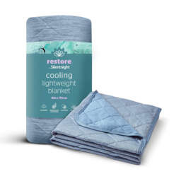 Silentnight Restore Cooling Lightweight Blanket - Blue - thumbnail 2