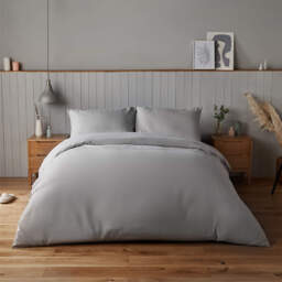 Silentnight Supersoft Dove Grey Duvet Set - thumbnail 1