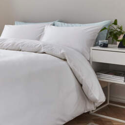 Silentnight Pure Cotton Duvet Cover Set - White - thumbnail 1