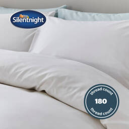Silentnight Pure Cotton Duvet Cover Set - White - thumbnail 2