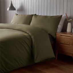 Silentnight Supersoft Duvet Set &amp Fitted Sheet - Olive