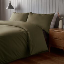 Silentnight Supersoft Duvet Set & Fitted Sheet - Olive - thumbnail 1