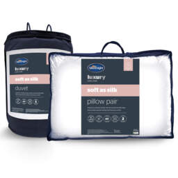 Silentnight Soft As Silk 10.5 Tog Duvet & Pillow Pair Bundle - thumbnail 1