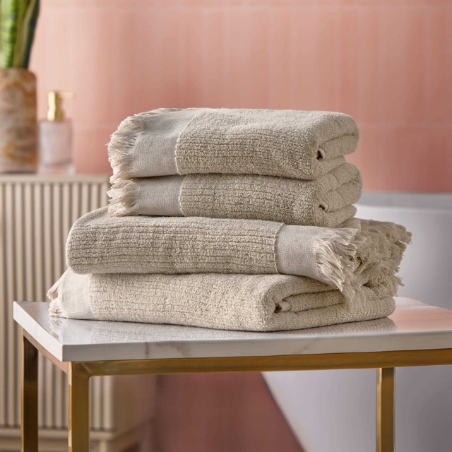 Cosmo Living Textured Cotton Towels - Natural - image 1