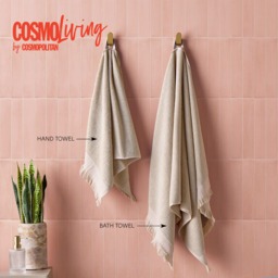 Cosmo Living Textured Cotton Towels - Natural - thumbnail 2