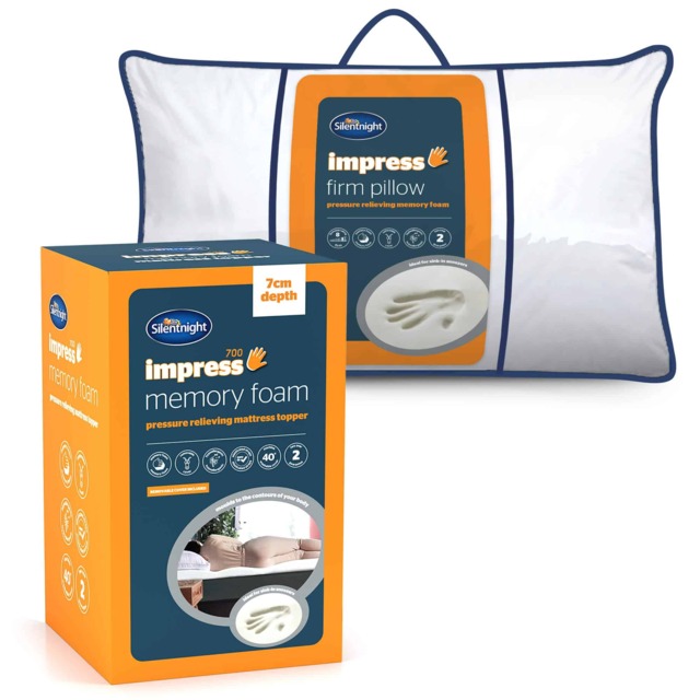 Silentnight Impress 7cm Topper & Impress Pillow Bundle - image 1