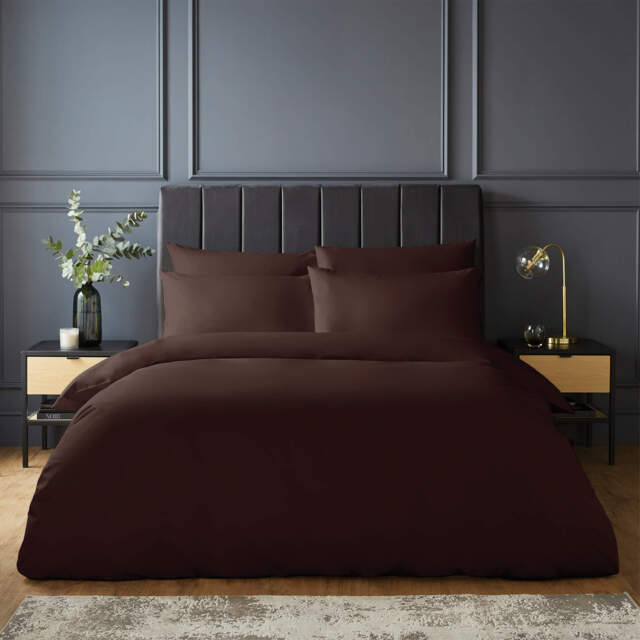 Silentnight Pure Cotton Duvet Set - Deep Plum - image 1