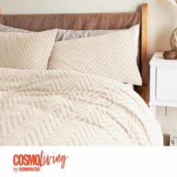 Cosmo Living Ivory Tufted Chevron Duvet Set - thumbnail 2