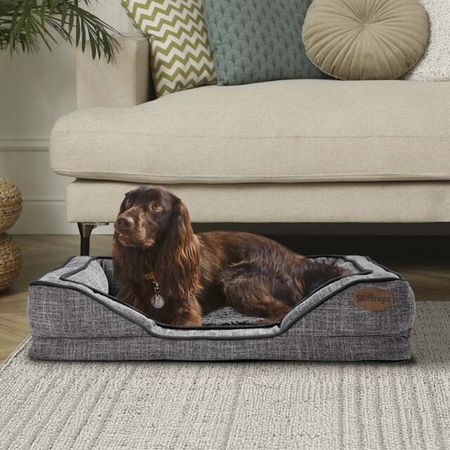 Silentnight Orthopaedic Pet Bed - Grey & Black - image 1