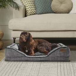 Silentnight Orthopaedic Pet Bed - Grey & Black - thumbnail 1