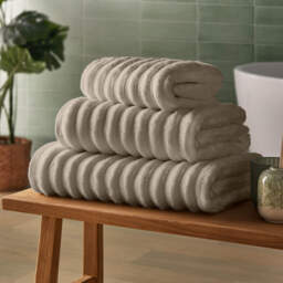 Silentnight Ribbed Cotton Towels - Natural - thumbnail 1