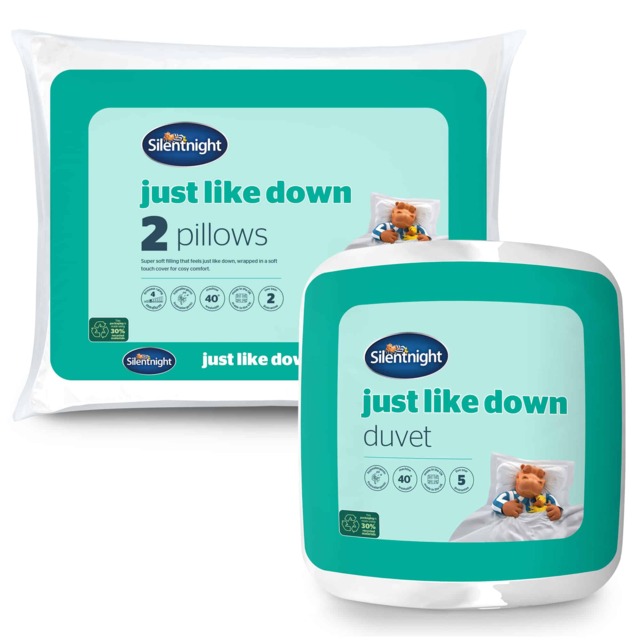 Silentnight Just Like Down Duvet & Pillow Pair - 10.5 Tog - image 1