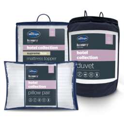Silentnight Hotel Collection 13.5 Tog Duvet, Mattress Topper and Pillow Pair Bundle