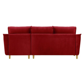 Amour Corner Sofa Bed With Storage, dark red - thumbnail 3