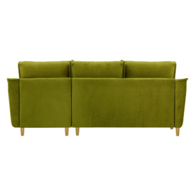 Amour Corner Sofa Bed With Storage, olive green - thumbnail 3