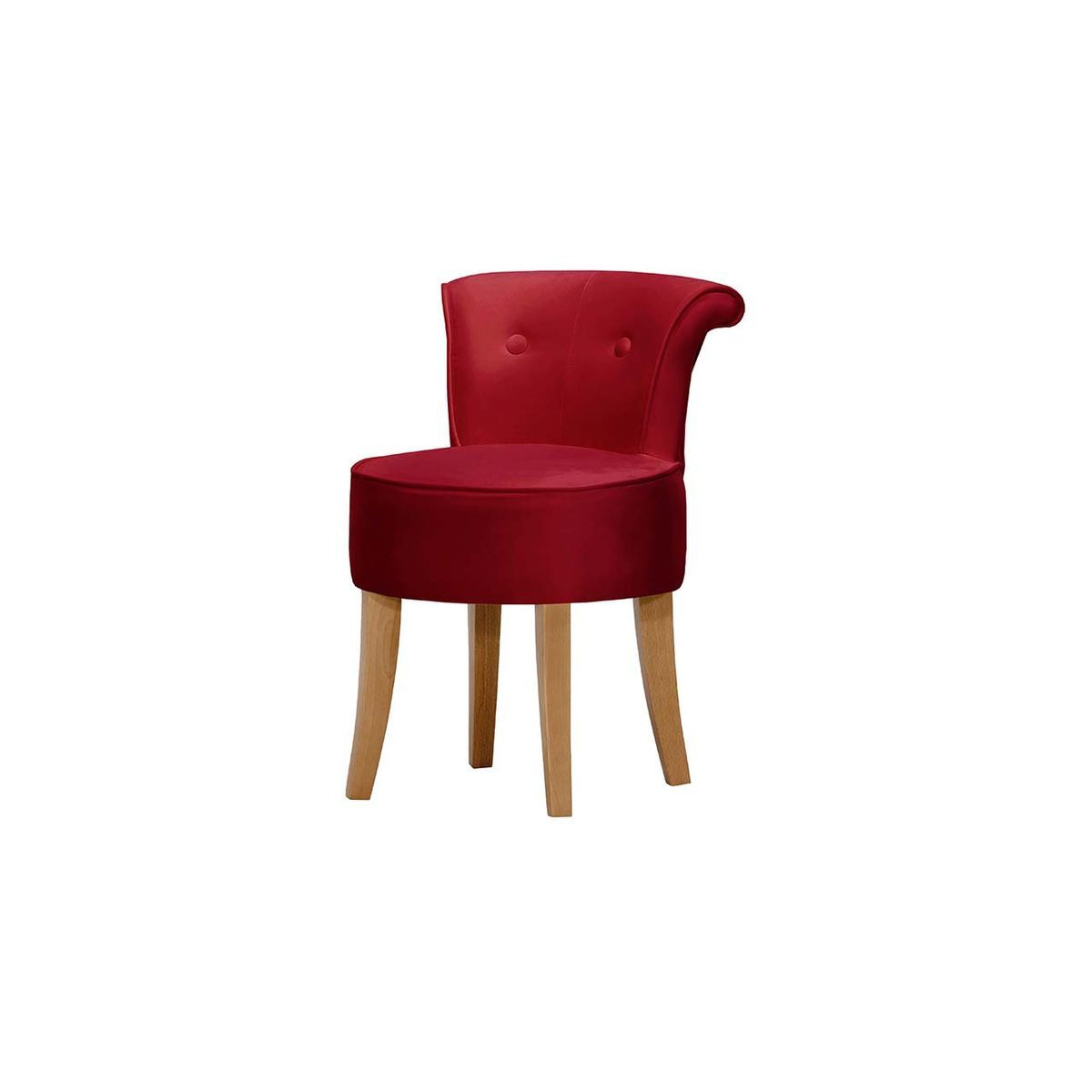Barto Chair, dark red, Leg colour: like oak - image 1