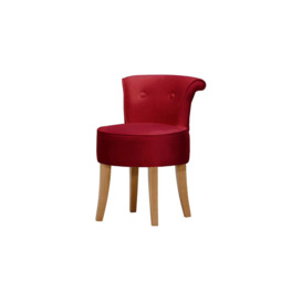 Barto Chair, dark red, Leg colour: like oak - thumbnail 1
