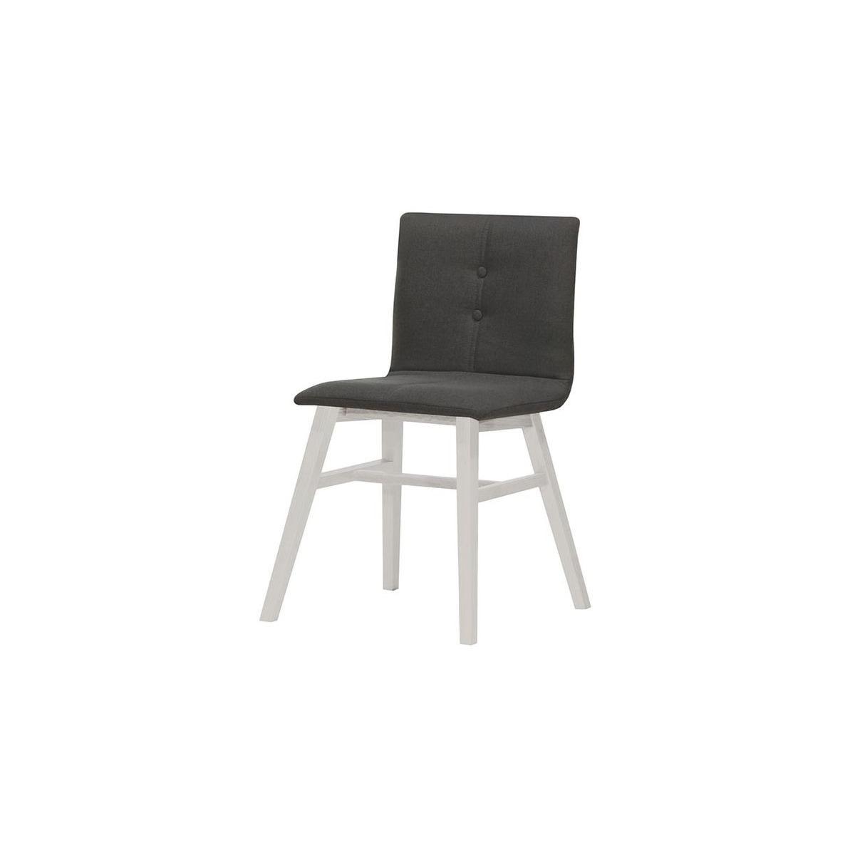 Cod Dining Chair, dark grey, Leg colour: white - image 1