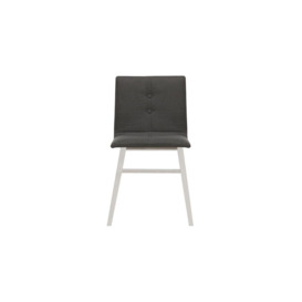 Cod Dining Chair, dark grey, Leg colour: white - thumbnail 3