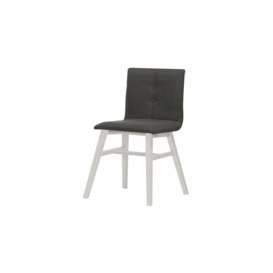 Cod Dining Chair, dark grey, Leg colour: white - thumbnail 1