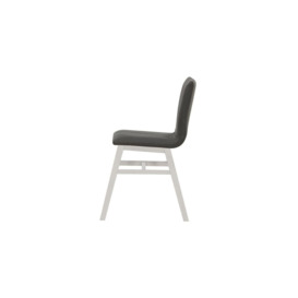 Cod Dining Chair, dark grey, Leg colour: white - thumbnail 2