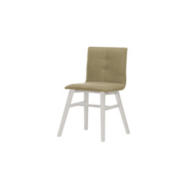 Cod Dining Chair, beige, Leg colour: white - thumbnail 1