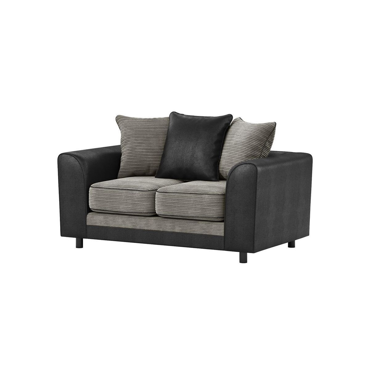 Dillon 2 Seater Sofa Bed, grey/black - image 1