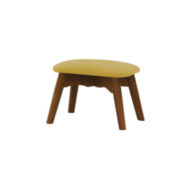 Ducon Mini Children's Footstool, yellow, Leg colour: dark oak - thumbnail 1