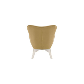 Ducon Mini Velvet Children's Wingback Chair, beige, Leg colour: white - thumbnail 2