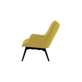 Ducon Wingback Chair, yellow, Leg colour: black - thumbnail 3