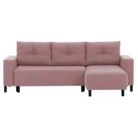 Finder Corner Sofa Bed, pastel pink