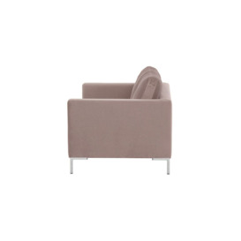 Gosena 2 Seater Sofa, lilac, Leg colour: chrome metal - thumbnail 3