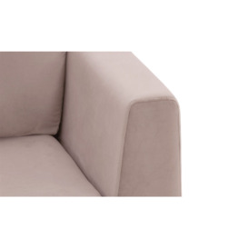 Gosena 2 Seater Sofa, lilac, Leg colour: chrome metal - thumbnail 1
