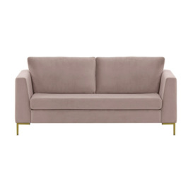 Gosena 2,5 Seater Sofa, lilac, Leg colour: gold metal - thumbnail 1