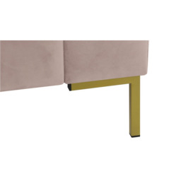 Gosena 2,5 Seater Sofa, lilac, Leg colour: gold metal - thumbnail 2