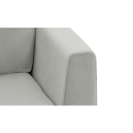 Gosena Right Hand Corner Sofa, silver, Leg colour: chrome metal