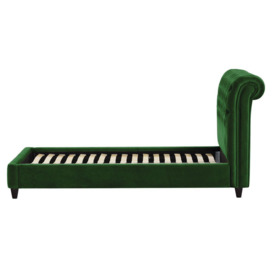 Hai Upholstered Bed Frame, dark green - thumbnail 3