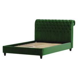 Hai Upholstered Bed Frame, dark green - thumbnail 3